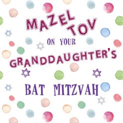 Granddaughter's Bat Mitzvah Card