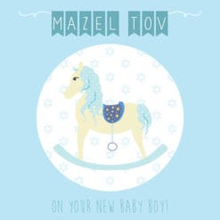 Jewish Everyday - New Baby Boy Greeting Card