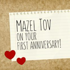 Jewish First Anniversary