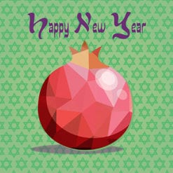 Jewish New Year Greeting Card