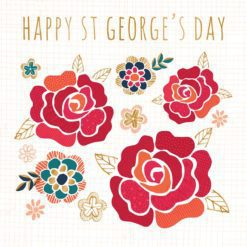 St Georges Day Roses Card