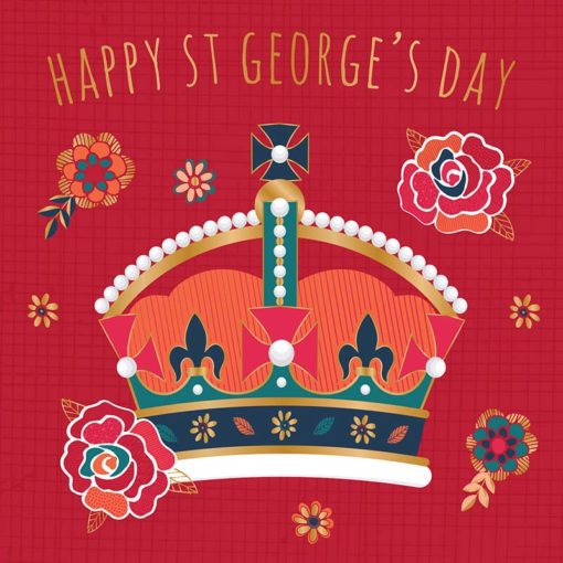 St Georges Day Royal Crown Card