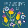 St Andrews Day Thistle Card