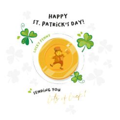 St Patricks Day Gold Coin Card