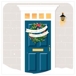 Christmas Blue Door Card