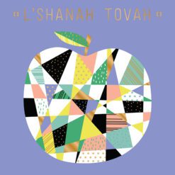 Jewish New Year Modern Art Apple Card