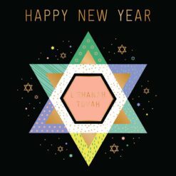 Jewish New Year Modern Star Of David Card